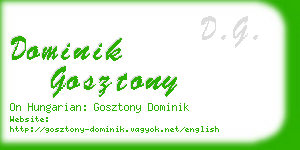 dominik gosztony business card